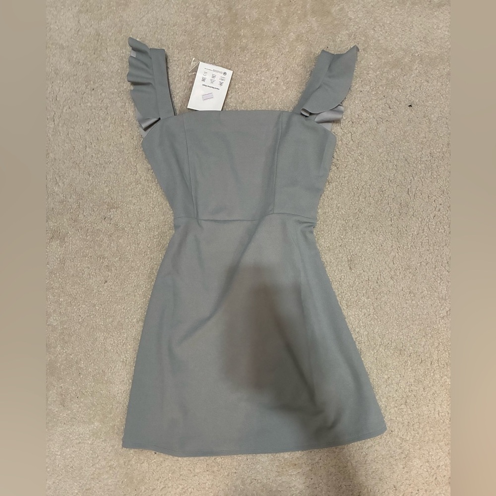 Elegant mini Gray Sleeveless Dress